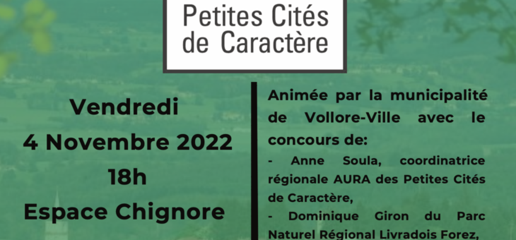 Réunion publique – projet Petite Cité de Caractère.